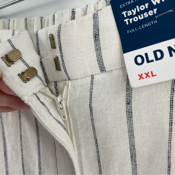 NWT Old Navy Taylor Wide Leg Linen Blend Pockets Extra High Rise Trousers Pants - Picture 6 of 13